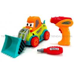 Bulldozer Armable Didactico Para Niños Luces Sonidos Y Movi