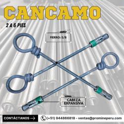 Cáncamos de Acero para Minería Subterránea, Izaje y Sujeción de Equipos