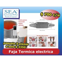 Faja termica electrica 1.25 x 30 cm. aux. masajes reductivos Spa