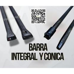 BARRA INTEGRAL Y BARRA CÓNICA PARA PERFORACIÓN MINERA DE ALTA RESISTENCIA