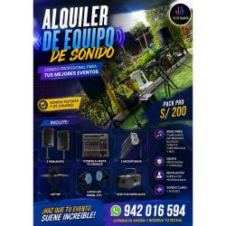 🎉 Alquiler de Equipo de Sonido