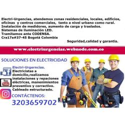 Servicio de electricista Bogota,apagones,emergencias,cortos,instalaciones.