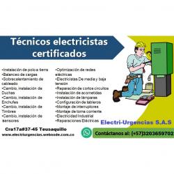 Técnicos electricistas certificados Bogotá
