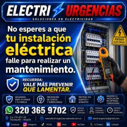 Electricista,La cabrera,La calera, chía, Santa paula, La carolina, Santa bárbara