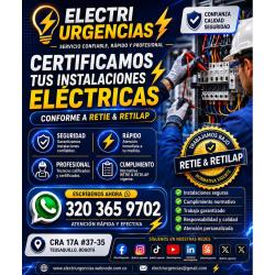 ELECTRICISTA,CERTIFICACIONES RETIE.