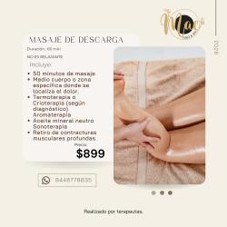 Masaje de Descarga Muscular y Liberación de Dolor en Saltillo - Casa Mac Spa