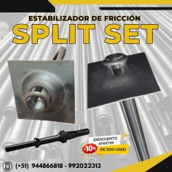 Perno Split Set / 4 pies / placa / sostenimiento de roca