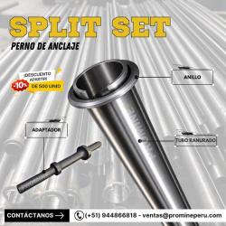 Perno Split Set de Fricción para Sostenimiento Minero y Minería Subterránea