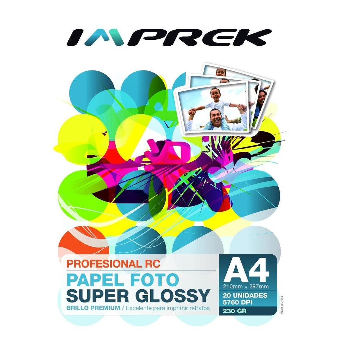  Si buscas Papel Premium Rc Super Glossy 230gr A4 X 20 Hojas Imprek puedes comprarlo con Imprek está en venta al mejor precio