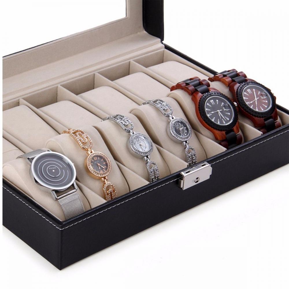  Si buscas ¡ Estuche De Lujo Caja Organizadora Para 12 Relojes Negro !! puedes comprarlo con APRECIOSDEREMATE está en venta al mejor precio