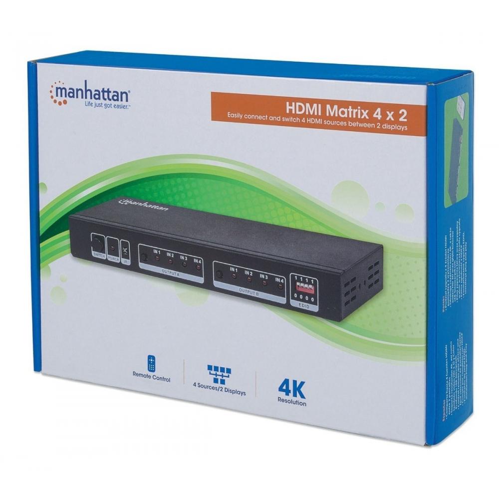  Si buscas Video Splitter Hdmi Manhattan Uhdtv 4k 30hz 4 In 2 Out /v puedes comprarlo con VENTRONIC está en venta al mejor precio