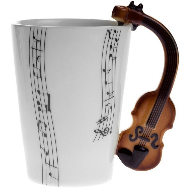  Si buscas Taza Con Mango De Violin Y Notas Musicales Rectas H1051 puedes comprarlo con GARUMI está en venta al mejor precio