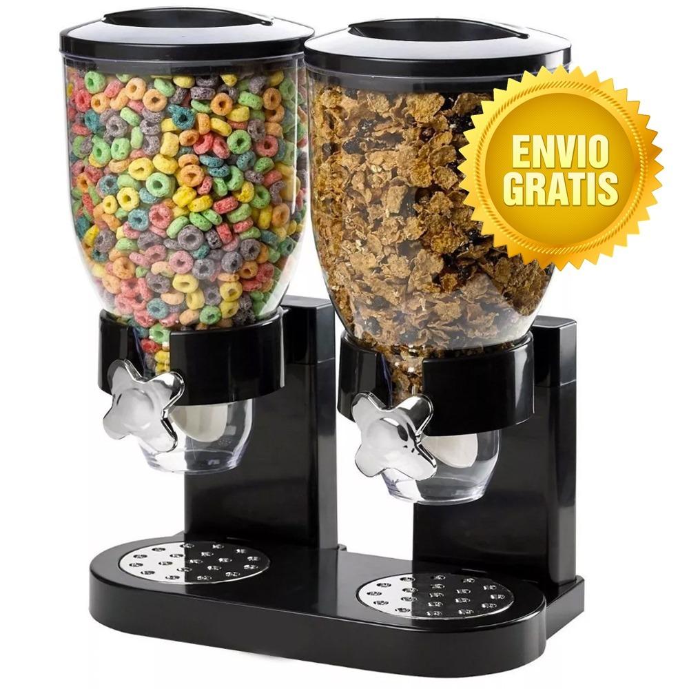  Si buscas Dispensador Cereales Doble Negro Dulces Cereal Frutos Secos puedes comprarlo con ONLINECLUB está en venta al mejor precio
