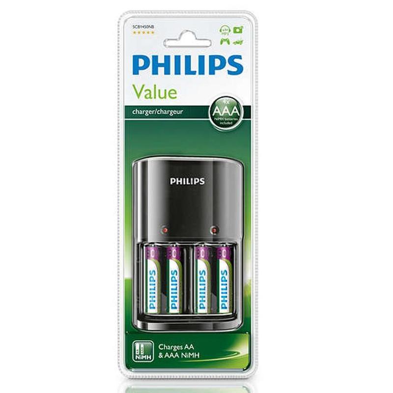  Si buscas Cargador De Pilas Philips + 4 Pilas Aaa Con Indicador Led puedes comprarlo con UNIVERSO BINARIO está en venta al mejor precio