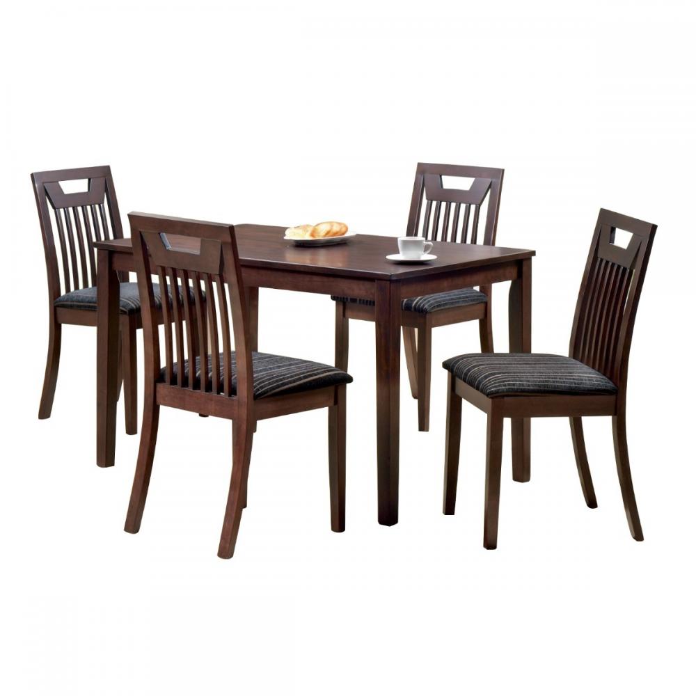 Juego De Comedor 4 Sillas Madera Tapizadas Mesa Rectangular en ... Juego De Comedor 4 Sillas Madera Tapizadas Mesa Rectangular en ...