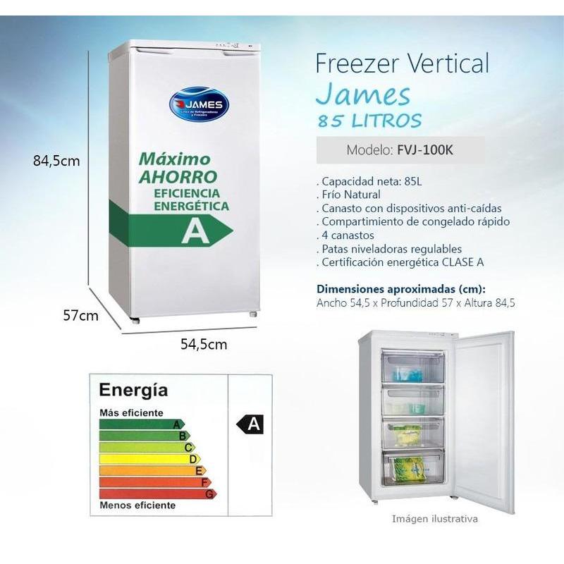  Si buscas Freezer Vertical James 100l Blanca Fvj100k puedes comprarlo con FERRETERIAFERRESERVI está en venta al mejor precio