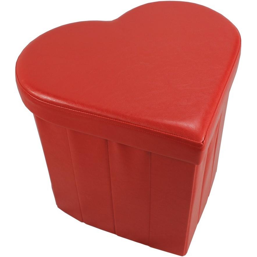  Si buscas Baúl Puff Plegable Eco Cuero Diseño Corazón 7798 puedes comprarlo con PUNTOUNION OUTLET está en venta al mejor precio