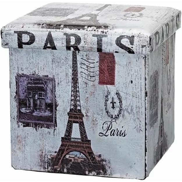  Si buscas Baúl Puff Plegable Eco Cuero Diseño París 7704 puedes comprarlo con PUNTOUNION OUTLET está en venta al mejor precio