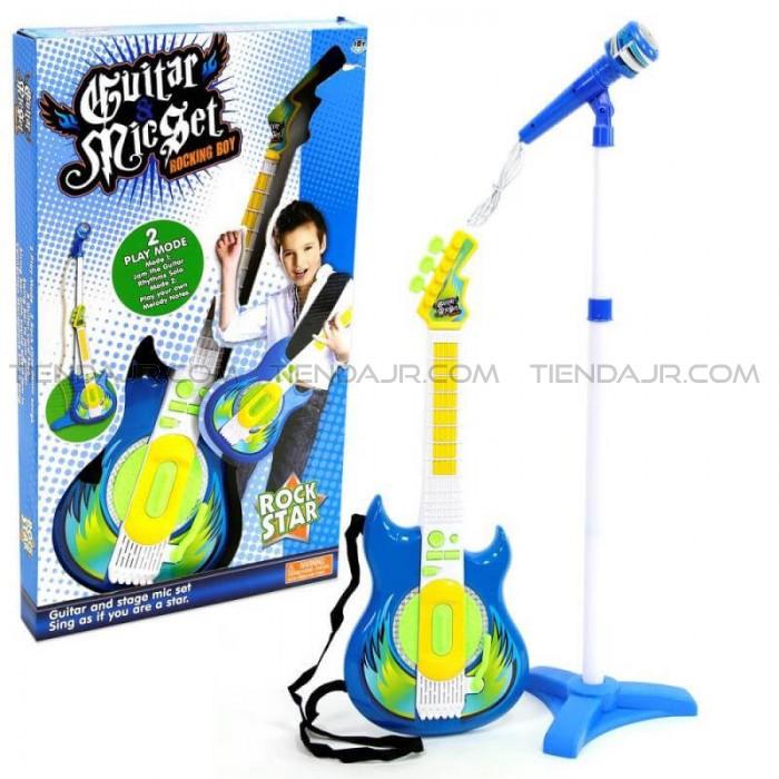 guitarra con microfono para niños