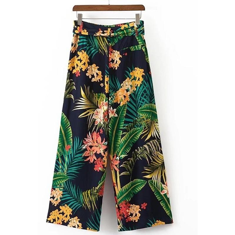  Si buscas Pantalón Largo Culotte Estampado Floral Tropical Para Mujere puedes comprarlo con VALMARA está en venta al mejor precio
