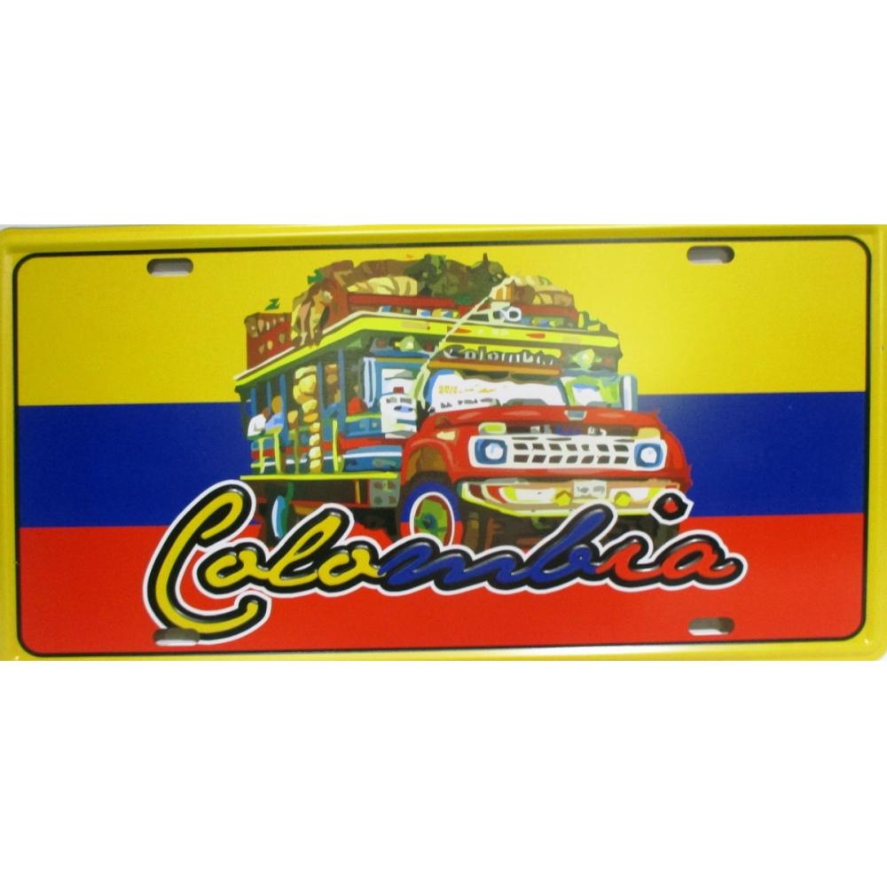  Si buscas Placa Tipo Carro Chiva Colombia Bandera 30x11 Centímetros puedes comprarlo con AIRE ARTESANAL está en venta al mejor precio