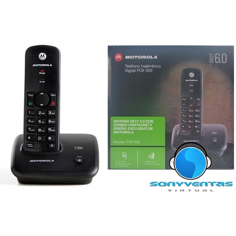  Si buscas Teléfono Inalámbrico Motorola Fox 500 Digital Nuevo Original puedes comprarlo con SONYVENTASALMANZA está en venta al mejor precio