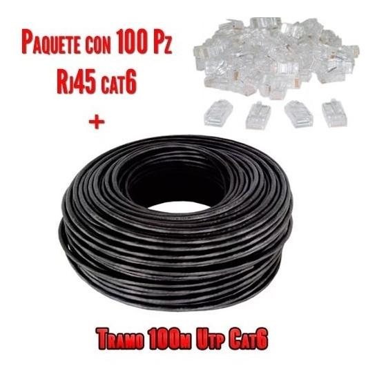  Si buscas Cable Red Utp Rj45 Cat6 Negro 100m + 100 Conecor Rj45 Cat6 puedes comprarlo con PRODIGYCOMPUTACION está en venta al mejor precio