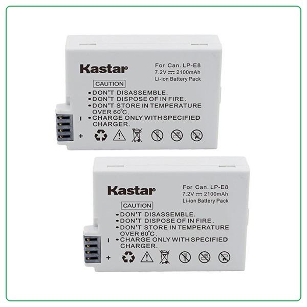  Si buscas 2 Baterias Kastar Lp-e8 Para Canon Rebel T2i 550d 700d puedes comprarlo con PROFOTOMX está en venta al mejor precio