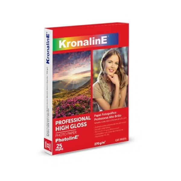  Si buscas Papel Alto Brillo Tamaño Carta Ph370 25 Hojas Kronaline puedes comprarlo con PROFOTOMX está en venta al mejor precio