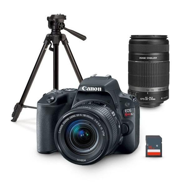  Si buscas Kit Canon Eos Rebel Sl2 Con 2 Lentes + Tripie Y Memoria puedes comprarlo con PROFOTOMX está en venta al mejor precio