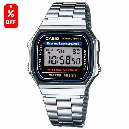  Si buscas Reloj Casio Retro Vintage A168 Plata -100% Original 4 Piezas puedes comprarlo con CFMX está en venta al mejor precio