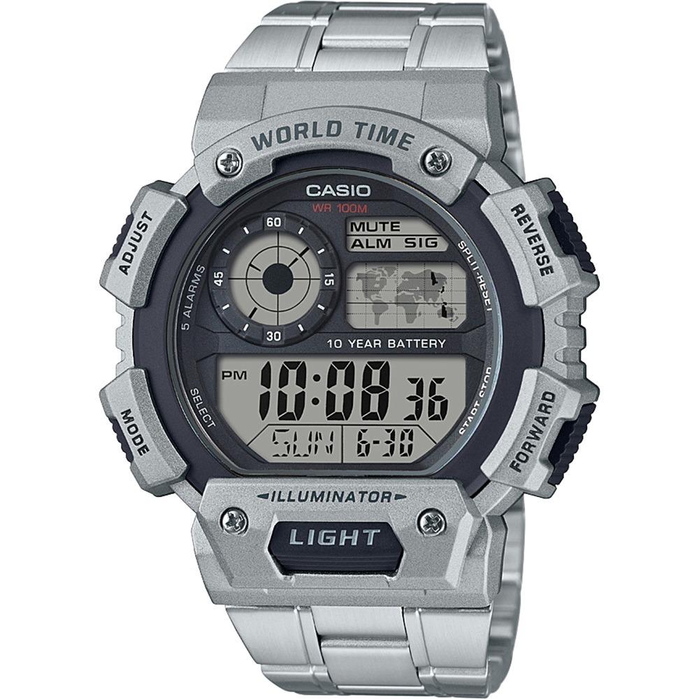  Si buscas Reloj Casio Ae1400 Metal- Horario Mundial -- Cfmx puedes comprarlo con CFMX está en venta al mejor precio