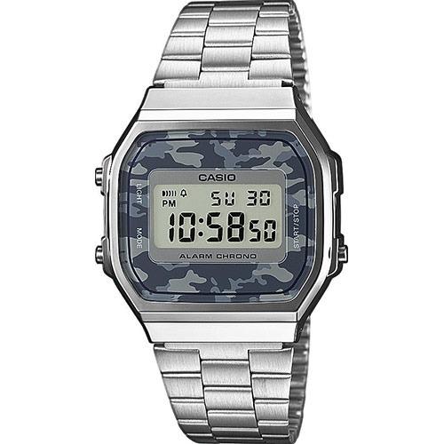  Si buscas Reloj Casio Retro A168 Plata Camuflage Gris- 100% Original puedes comprarlo con CFMX está en venta al mejor precio