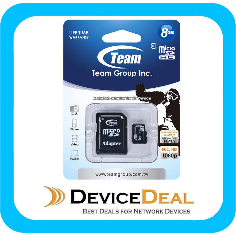 If you are looking Team Group Memory Card microSDHC 8GB, Class 10, 14MB/s Write with SD Adapter you can buy to device-deal, It is on sale at the best price