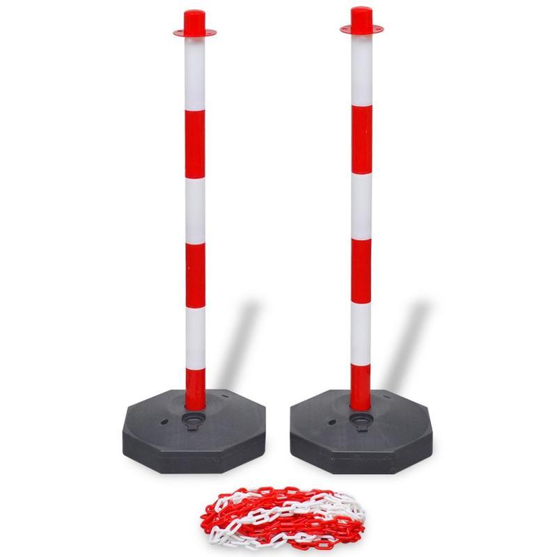 If you are looking 2x Traffic Bollard Barrier Post w/ Plastic Chain T Crowd Control Red and white you can buy to vidaxl-au, It is on sale at the best price