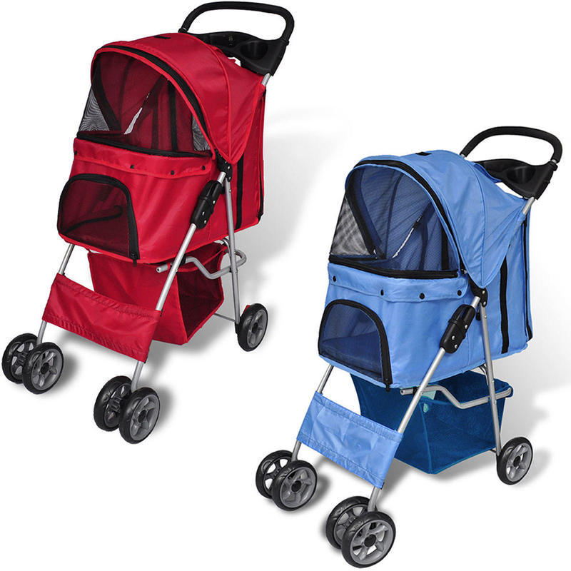 If you are looking vidaXL Pet Trolley Carrier Wheel Trailer Travel Transport Stroller Red/Blue you can buy to vidaxl-au, It is on sale at the best price