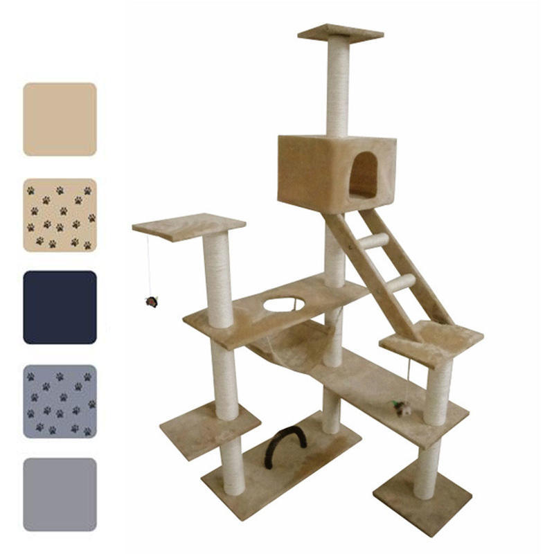 If you are looking 3 Colours Cat Tree 184 Pet Scratcher Scratching Post Pole with/no Paw Prints you can buy to vidaxl-au, It is on sale at the best price