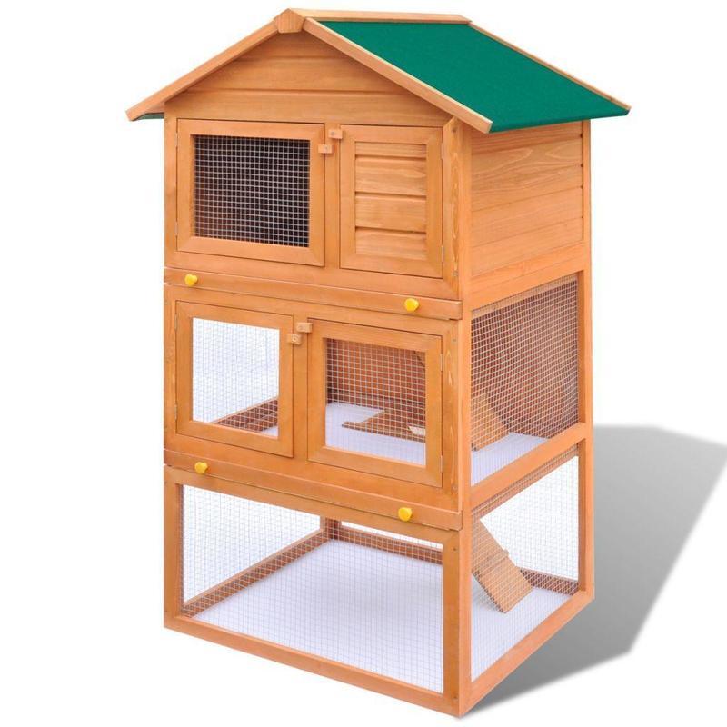 If you are looking vidaXL Outdoor Rabbit Hutch Small Animal House Pet Cage 3 Layers Wood Run you can buy to vidaxl-au, It is on sale at the best price
