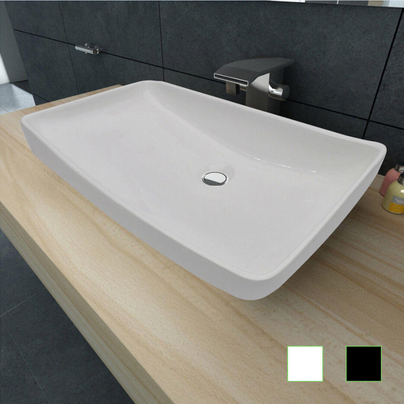If you are looking vidaXL Ceramic Bathroom Sink Rectangular Above Counter Washroom Black/White you can buy to vidaxl-au, It is on sale at the best price