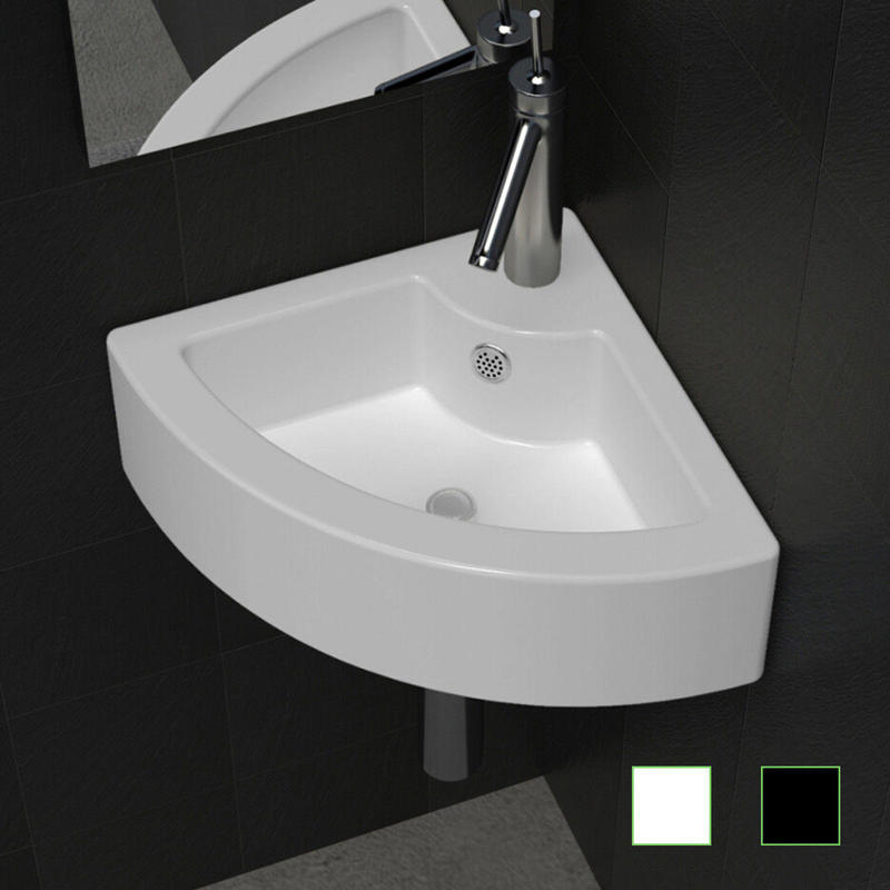 If you are looking vidaXL Ceramic Sink Faucet & Overflow Hole Bathroom Corner Basin White/Black you can buy to vidaxl-au, It is on sale at the best price