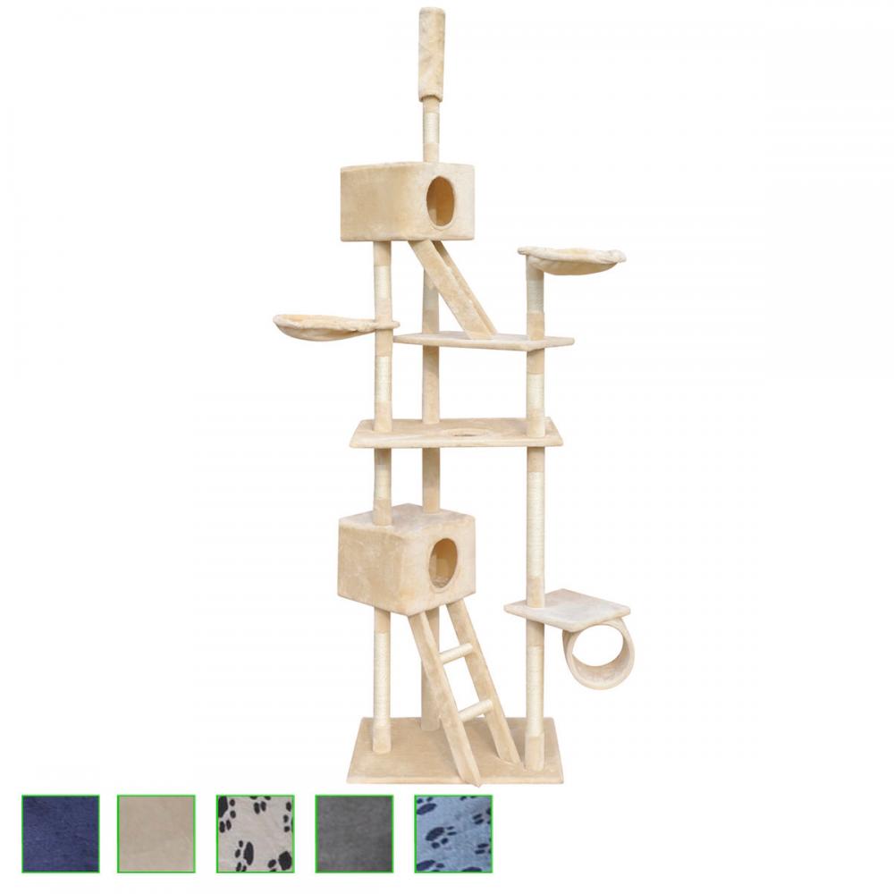 If you are looking Cat Tree Scratcher Post 230-260cm 2 Houses Pet Condo Toy Grey/Beige/Dark Blue you can buy to vidaxl-au, It is on sale at the best price