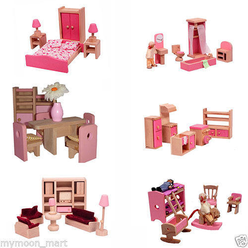 If you are looking BRAND NEW PINK WOODEN DOLLS HOUSE DOLL HOUSE FURNITURE 50 PCS SET + 4 DOLLS you can buy to mymoon_mart, It is on sale at the best price
