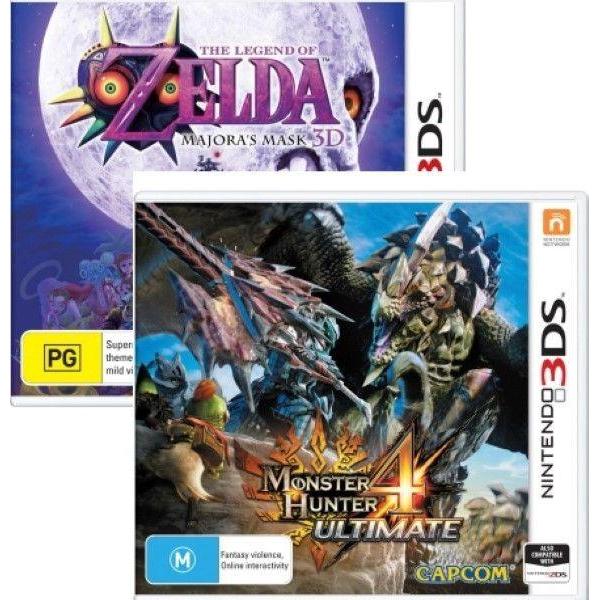 If you are looking Monster Hunter 4 IV Ultimate & The Legend of Zelda Majoras Mask 3D 3DS/2DS New you can buy to city_of_games, It is on sale at the best price