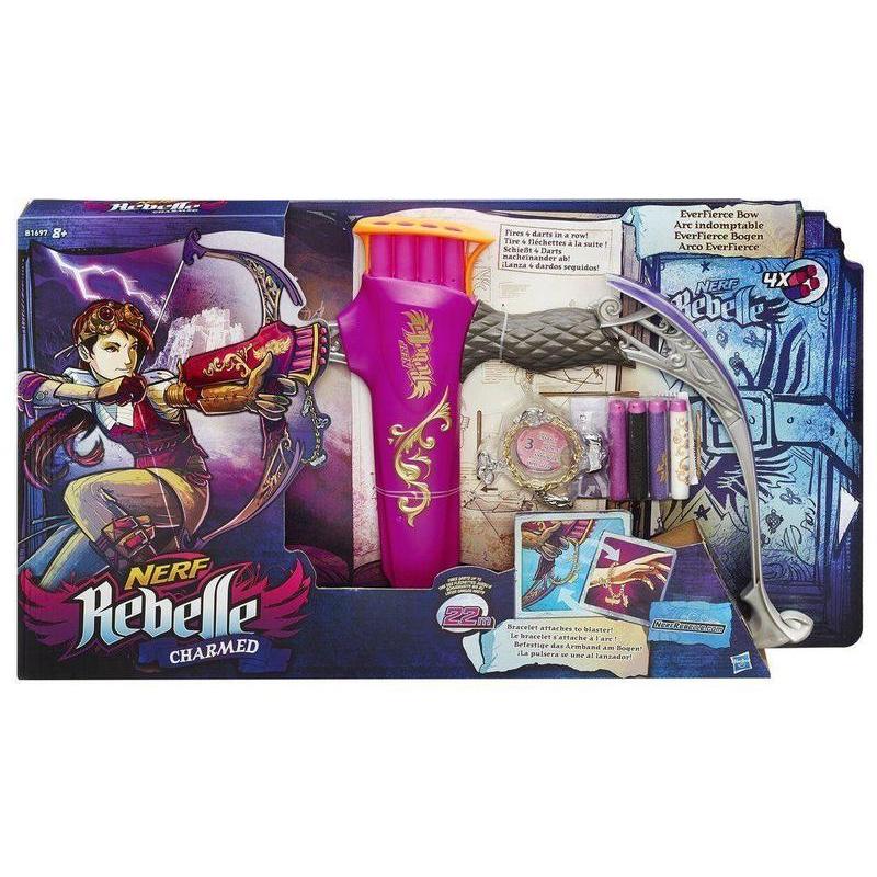 If you are looking NEW HASBRO NERF REBELLE CHARMED EVERFIERCE EVER FIERCE BOW GIRLS B1697 you can buy to nicolestoysgifts, It is on sale at the best price
