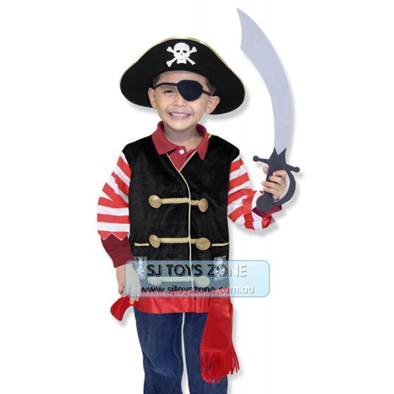If you are looking Melissa Doug Pirate Dress Up Role Play Costume Set w/ Accessories Treasure Hunt you can buy to sjtoyszone, It is on sale at the best price