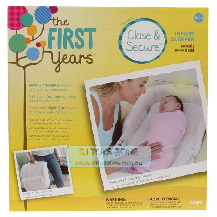 the first years close & secure portable infant sleeper
