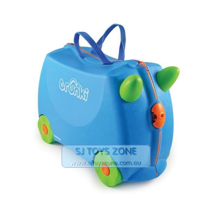 If you are looking Trunki Ride On Suitcase Terrance Blue Kids Travel Luggage Toy Box you can buy to sjtoyszone, It is on sale at the best price