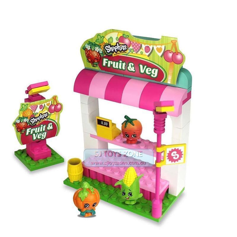 If you are looking Shopkins Kinstructions Fruit & Veggie Stand Scene 101 Pieces Kids Building Bloc you can buy to sjtoyszone, It is on sale at the best price