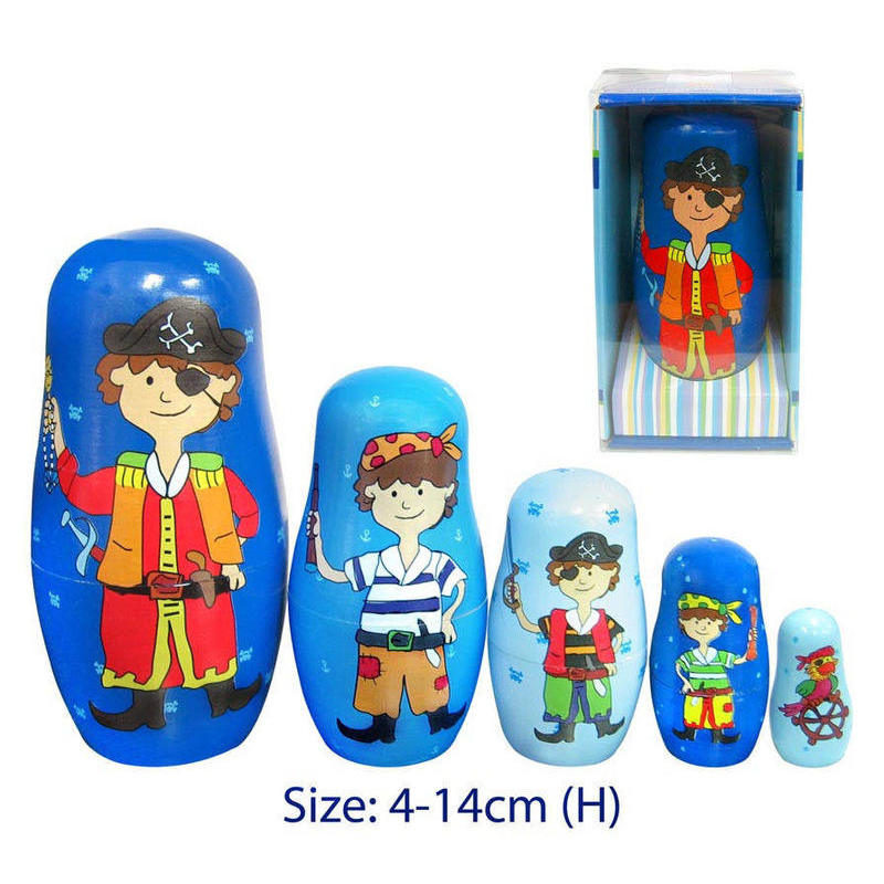 If you are looking NEW Fun Factory Wooden PIRATE Nesting Russian Dolls you can buy to mini-meez, It is on sale at the best price