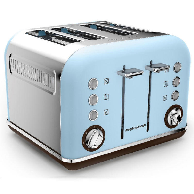 If you are looking Morphy Richards 242100 Azure Blue Toaster Matte Chrome Accents 4 Slice 1880W you can buy to KG Electronic, It is on sale at the best price